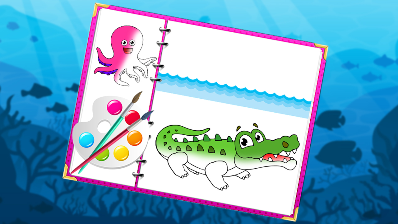 Spiel Sea Creatures Coloring Book auf Spiele 123